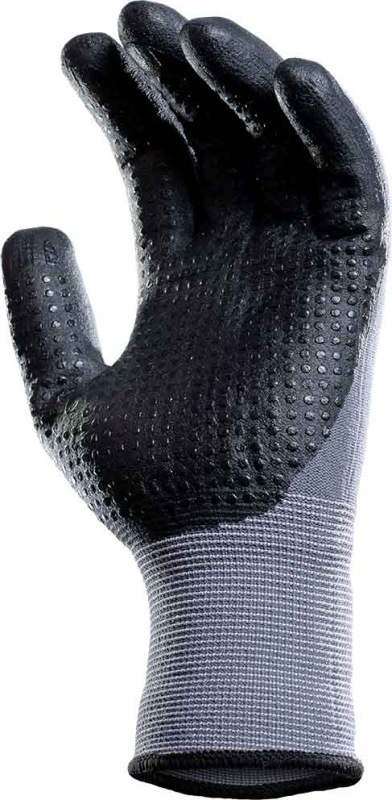 Ochranné rukavice SUPER TECH FLEX+, mikropenový nitril, PVC terčíky, veľkosť 9, VASKO 2