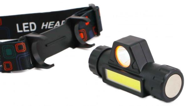 Čelová LED baterka s 2 svietidlami, PRO-TECHNIK