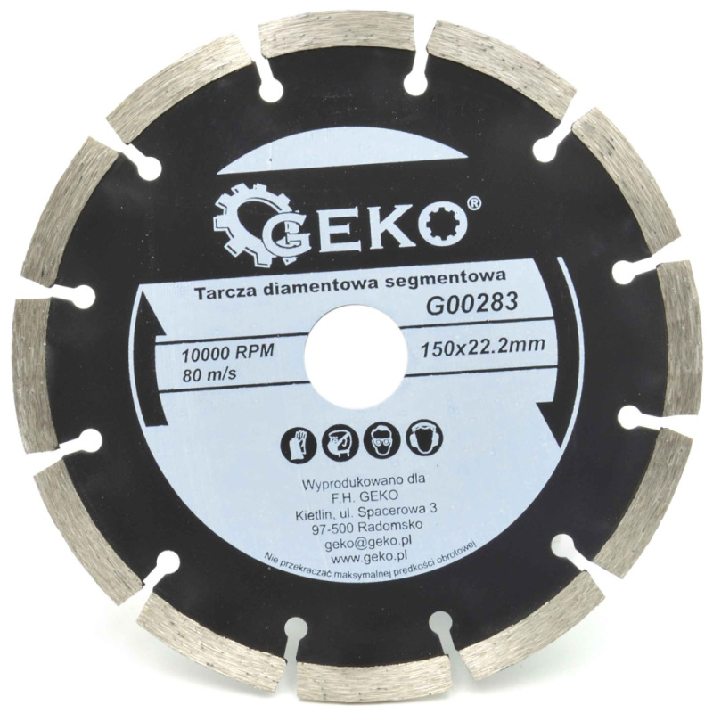 Diamantový kotúč segmentový 150 x 22 x 2,4 mm, segment 10 mm, PROFI, GEKO