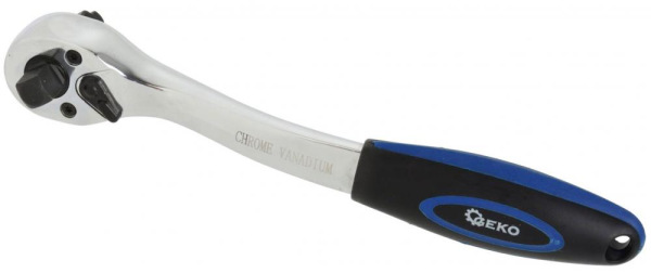 Račňa trojitá 1/4", 3/8", 1/2" 72 zubová, celokovová, GEKO 1