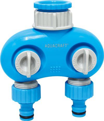 Rozbočovač AQUACRAFT® 550259, Premium, 2-way, Dual, záhradný, na hadicu ( Náhrada 256613 )