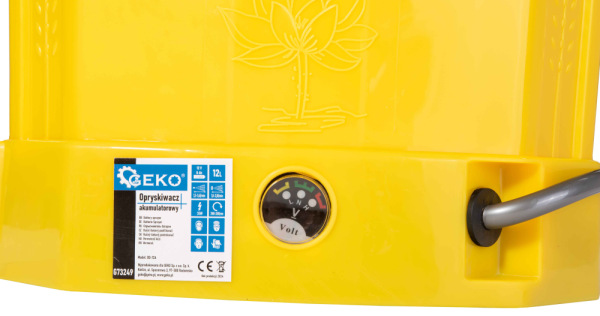 Postrekovač akumulátorový 12 litrový, akumulátor 12V-8Ah, žltý, GEKO 18