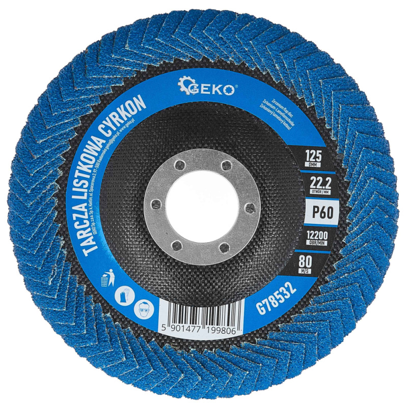 Brúsny lamelový kotúč na zvary 125 x 22,2 zrno 60 ZIRKON, GEKO 2