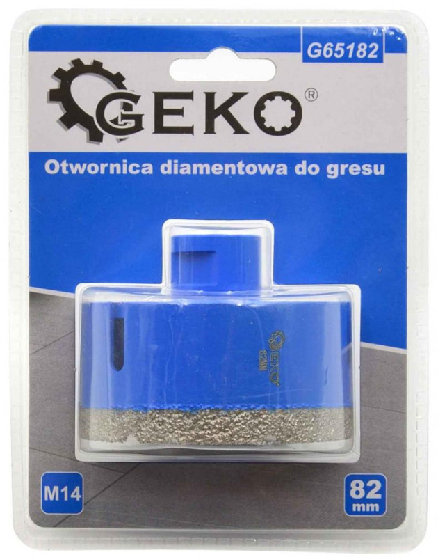 Vrták diamantový korunkový, závit M14 do uhlovej brúsky priemer 82 mm, GEKO 1