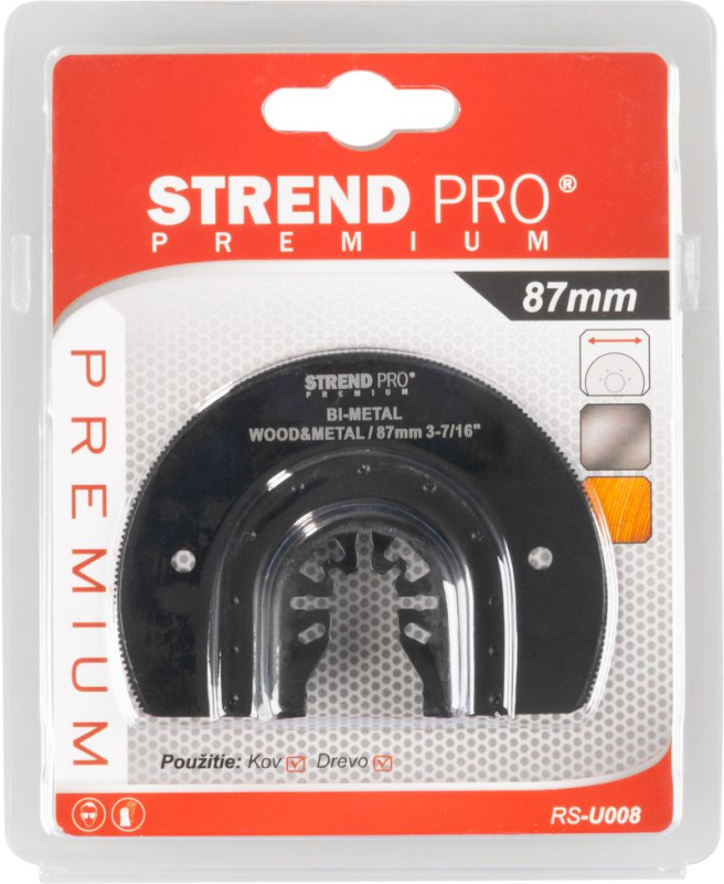 Nástroj Strend Pro RS-U008, pílový list - polkruh 87 mm, na multibrúsku, Bi-metal 3
