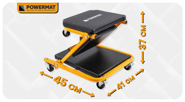 Dielenská stolička, nosnosť 150 kg, PM-LWS-150T, POWERMAT 16