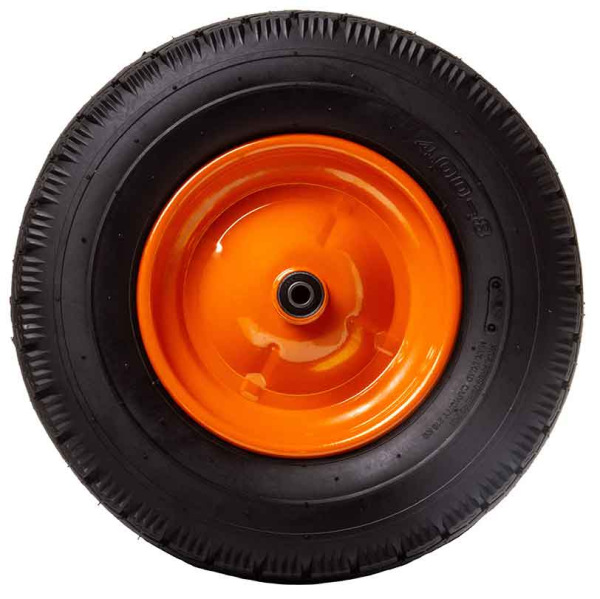 Nafukovacie koleso s ložiskami, otvor 10 mm, priemer 400 mm, šírka 90 mm, oranžové