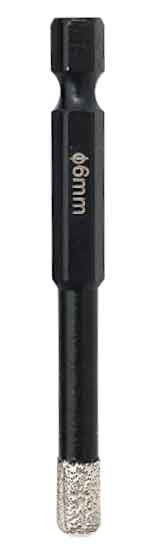 Diamantový vrták do gresu 6 mm, upnutie 6-HRAN 3/8, XL-TOOLS 1