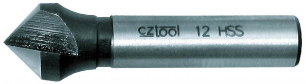 Záhlbník HSS do kovu 10 mm, trojbritý, valcová stopka 8 mm, CZ TOOL