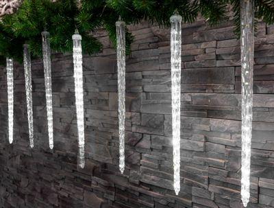 Reťaz MagicHome Vianoce Icicle, 288x LED studená biela, 8 cencúľov, vodopádový efekt, 230 V, 50 Hz, 1