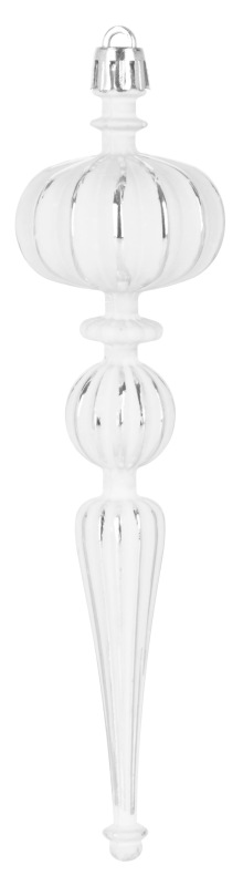 Ozdoba MagicHome Vianoce, 2 ks, 16 cm, strieborné, na vianočný stromček 1