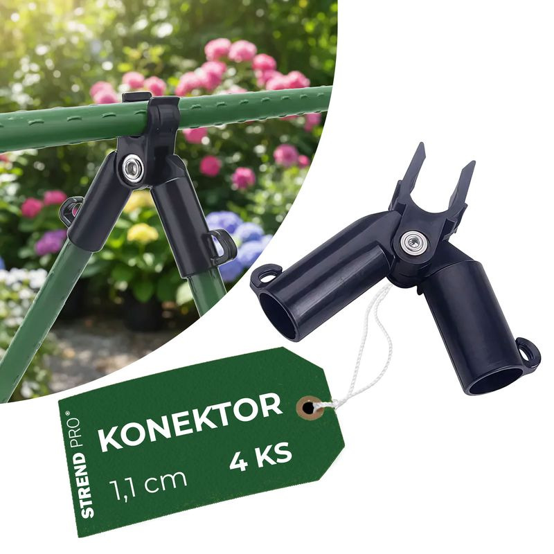 Spojka Strend Pro, plast, konektor A na záhradné oporné tyče, 11 mm, bal. 4 ks 1