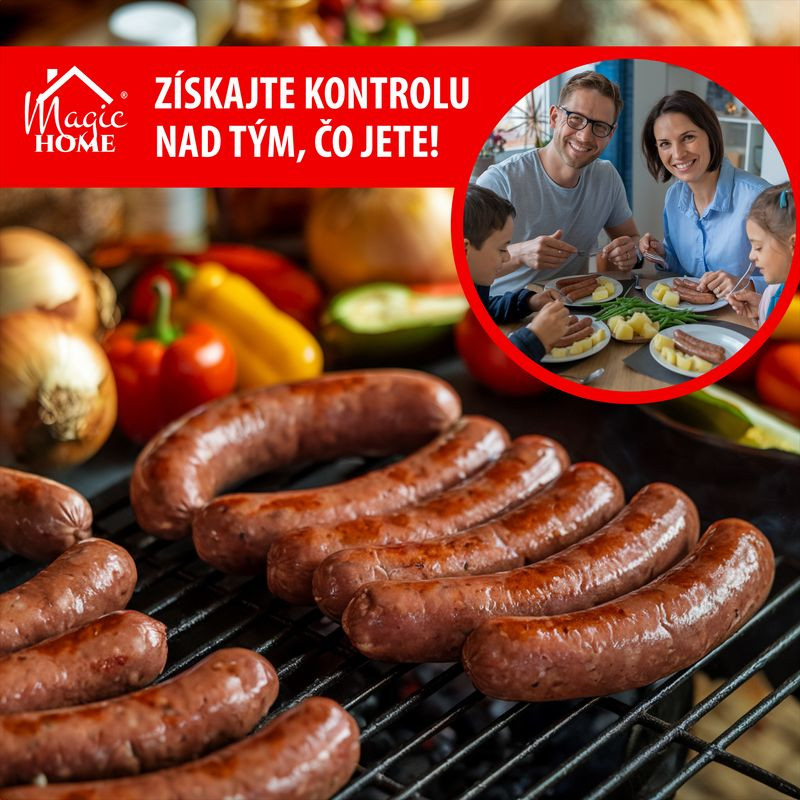 Plnička MagicHome SM206, na klobásy a jaternice, vertikálna, 3 kg, ručná 5