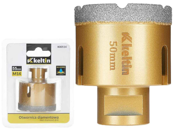 Vrták diamantový korunkový, závit M14 do uhlovej brúsky priemer 50 mm, GEKO 2