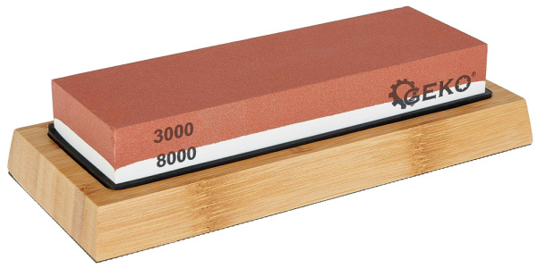 Sada brúsnych kameňov s vodiacou lištou a koženým pásom, zrnitosť 400-8000, GEKO 5