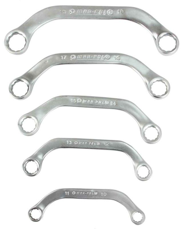 Sada očkových kľúčov typ C, 10-19 mm 5-dielna, MAR-POL 1
