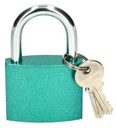 Zámok visiaci liatinový, farebný AB-50 mm, XL-TOOLS 1