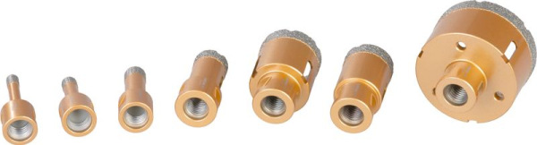 Sada vyrezávačov Strend Pro, diamantová, 8 - 68 mm, M14, hliníkový box. sada 7 ks 1