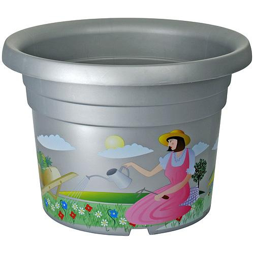 Kvetinac ICS DECORA GR 30x21 cm, šedý