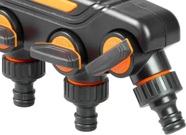 Rozbočovač Strend Pro Garden, spojka, záhradný, 4-way, s ventilmi 2