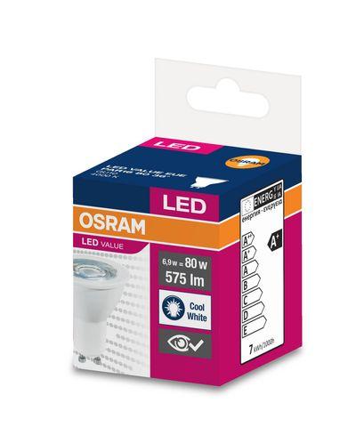 Žiarovka OSRAM® LED GU10 80 (ean8791) 36° 6,9W/4000K Value PAR16 1