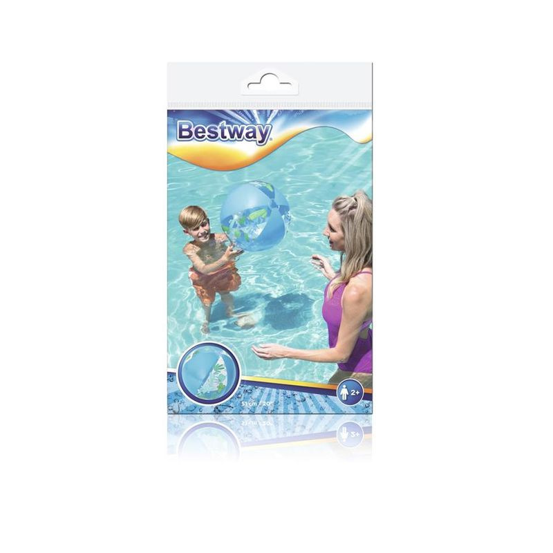 Lopta Bestway® 31036, Designer Beach Ball, plážová, detská, nafukovacia, do vody, 51 cm 10