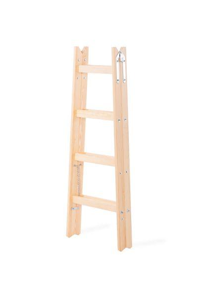 Rebrík Strend Pro, 4 priečkový, drevené štafle, 1,30 m, max. 150 kg