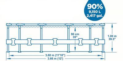 Bazén Bestway® Steel Pro MAX, 56418, kartušová filtrácia, rebrík, 366x100 cm 4