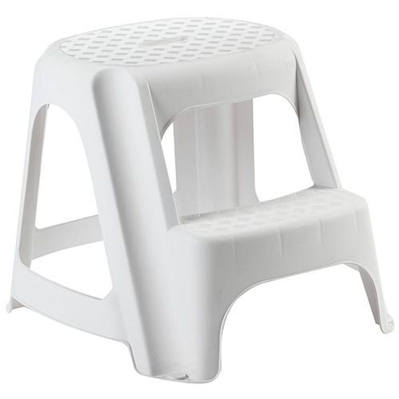 Stúpadlo plastové, 2-stupienkové, 40 cm, biele, nos. 150 kg
