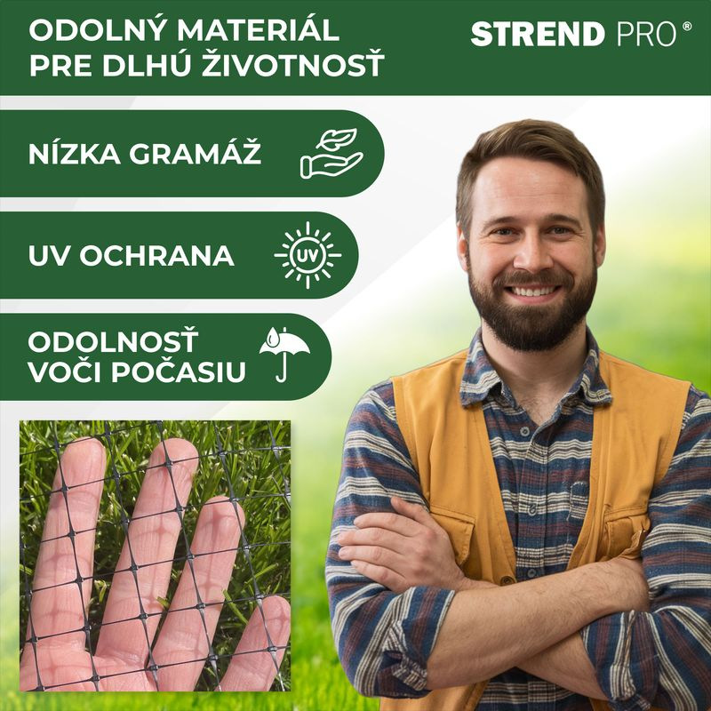 Sieť proti krtom GrassGuard, oko 12x12 mm, 1 m, L-200 m, do zeme, proti krtkom 4