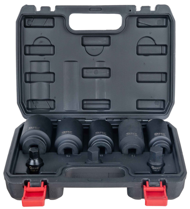 Sada 1/2" úderových hlavíc 12HRAN 27-36 mm a 6HRAN H14-H19 v kazete, GEKO 1