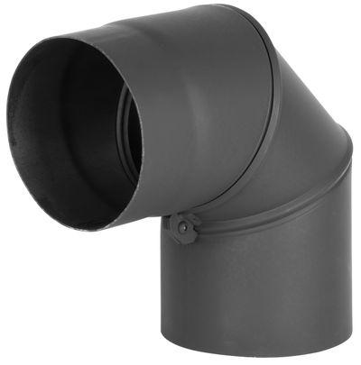 Koleno HS.EX 090/150/1,5 mm, nastaviteľný uhol, dymovod, dymové kominové koleno na spájanie rúr dymo