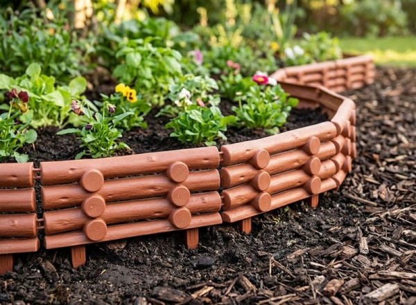 Obruba Strend Pro Garden GF067, 44x31 cm, plastová, terakota 1