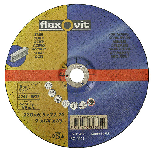 Kotúč flexOvit 20451 230x6,5 A24R-BF42, brúsny na kov