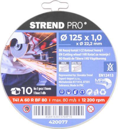 Kotúč Strend Pro 125x1,0x22,2 mm, rezný na kov, dóza, 10 ks 4