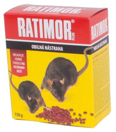 Návnada RATIMOR® Bromadiolon grain bait, na myši a potkany, 150 g, zrno