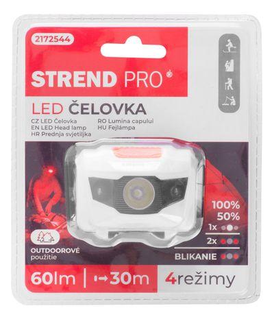 Čelovka Strend Pro Headlight HEM-003, 60 lm LED+red light, 3xAAA