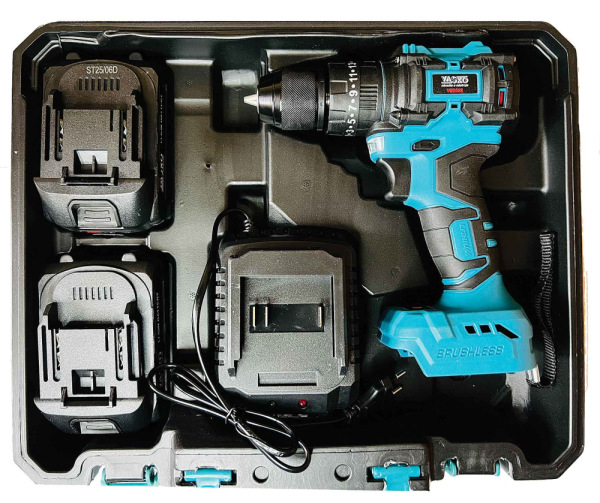 Akumulátorový vŕtací skrutkovač, 2x 2Ah batéria, 1x nabíjačka, 42Nm VASKO 1