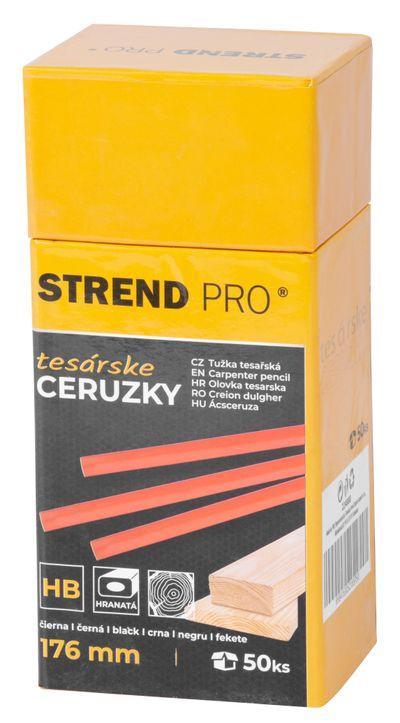 Ceruzka Strend Pro, tesárska, 176 mm, hranatá, čierna tuha, Sellbox 50 ks 3