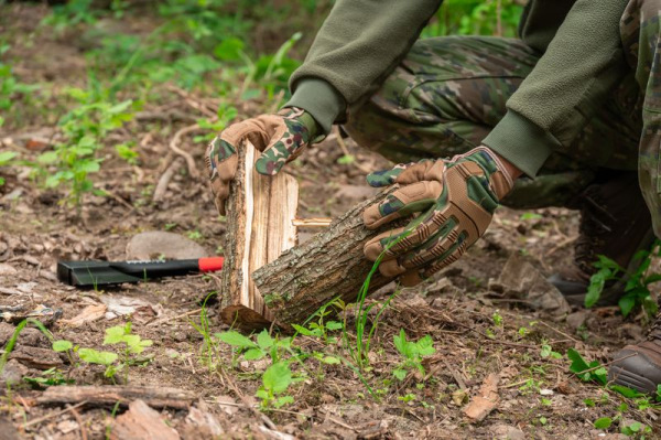 Rukavice Strend Pro Camo, pracovné, camouflage, veľkosť 9/L 4