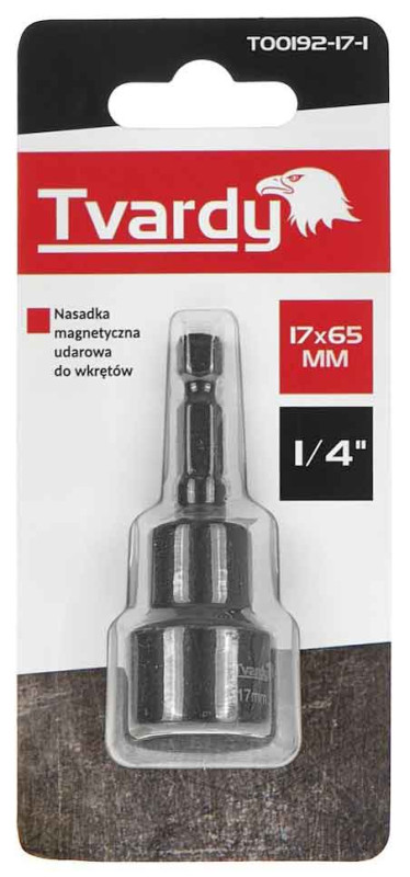 Adaptér úderový 1/4" 6 hran magnetický 17x48 mm, TVARDY 2