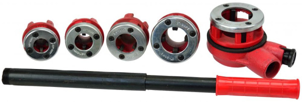 5-dielna sada závitových hláv 3/8", 1/2", 3/4", 1", 5/4" s račňou a rukoväťou, GEKO 2