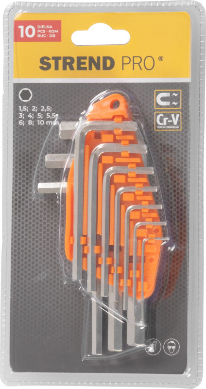 Sada kľúčov Strend Pro HK0031, 10 dielna, Hex, zástrčná, Imbus 1