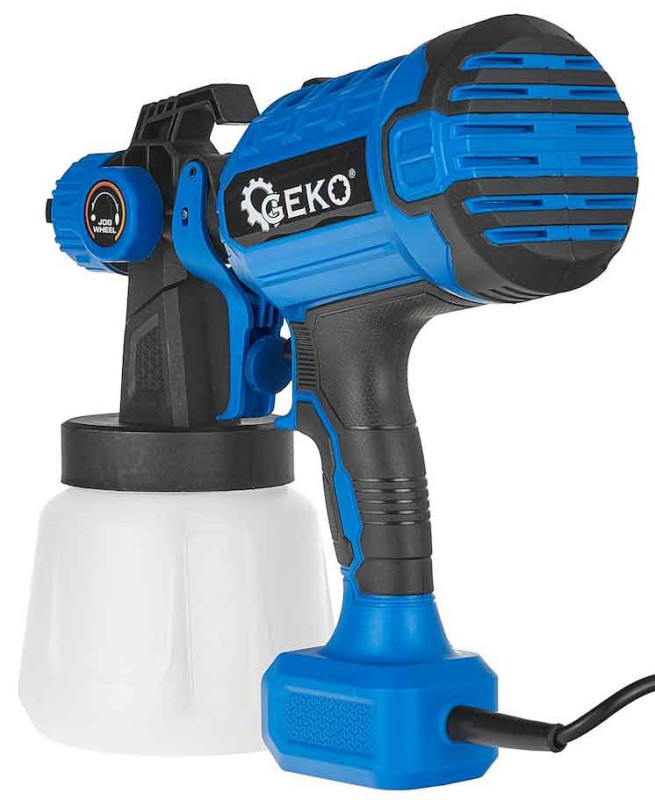 Striekacia maliarska pištoľ, 400 W, nádobka 800 ml, tryska 1,8 a 2,5 mm, GEKO 1
