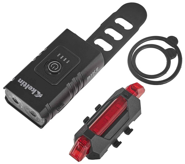 Vodotesné predné svetlo na bicykel (800lm/900mAh) + zadné svetlo (120lm/120mAh), KELTIN 2