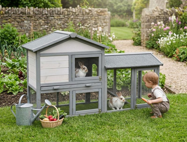 Králikáreň Strend Pro, so strechou, 147x54x85 cm 1