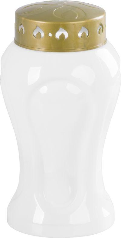 Kahanec MagicHome TG-26, s LED sviečkou, na hrob, biely, 10x17 cm, (súčasť balenia 2xAA)