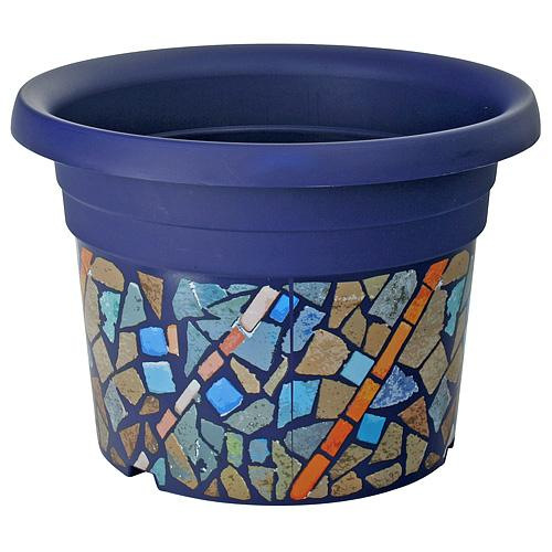 Kvetinac ICS DECORA BLU 30x21 cm, modrý