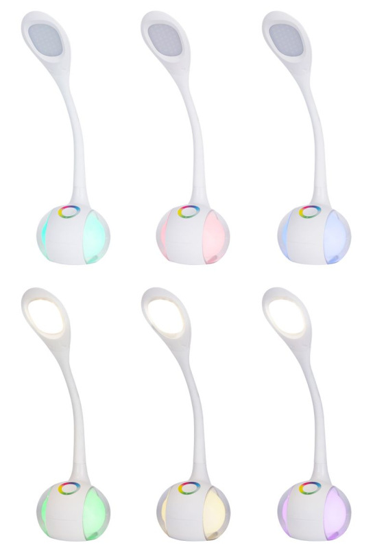 Lampa LED, stolná, stmievateľná, biela, 256 farieb, atmosférické podsvietenie, 6 W 5