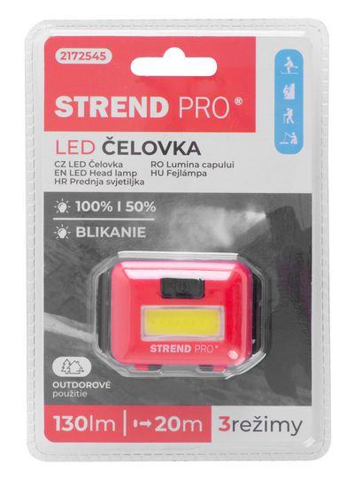 Čelovka Strend Pro Headlight H955, COB LED, 3xAAA, mix farieb (čierna, biela, červená)
